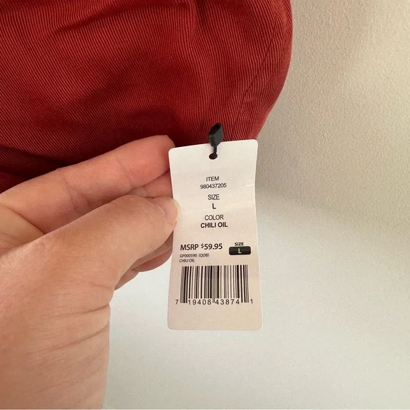 NWT GAP Chili Oil Red Midi T-Shirt Dress with Front Chest Pocket Size Large - Picture 3 of 6